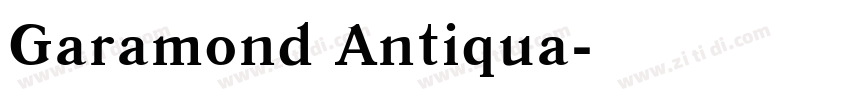 Garamond Antiqua字体转换